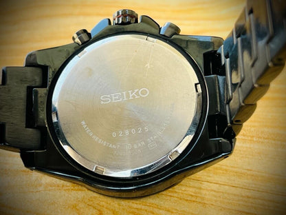 Seiko Criteria 100m Chronograph Quartz 43mm Mens Watch, RARE