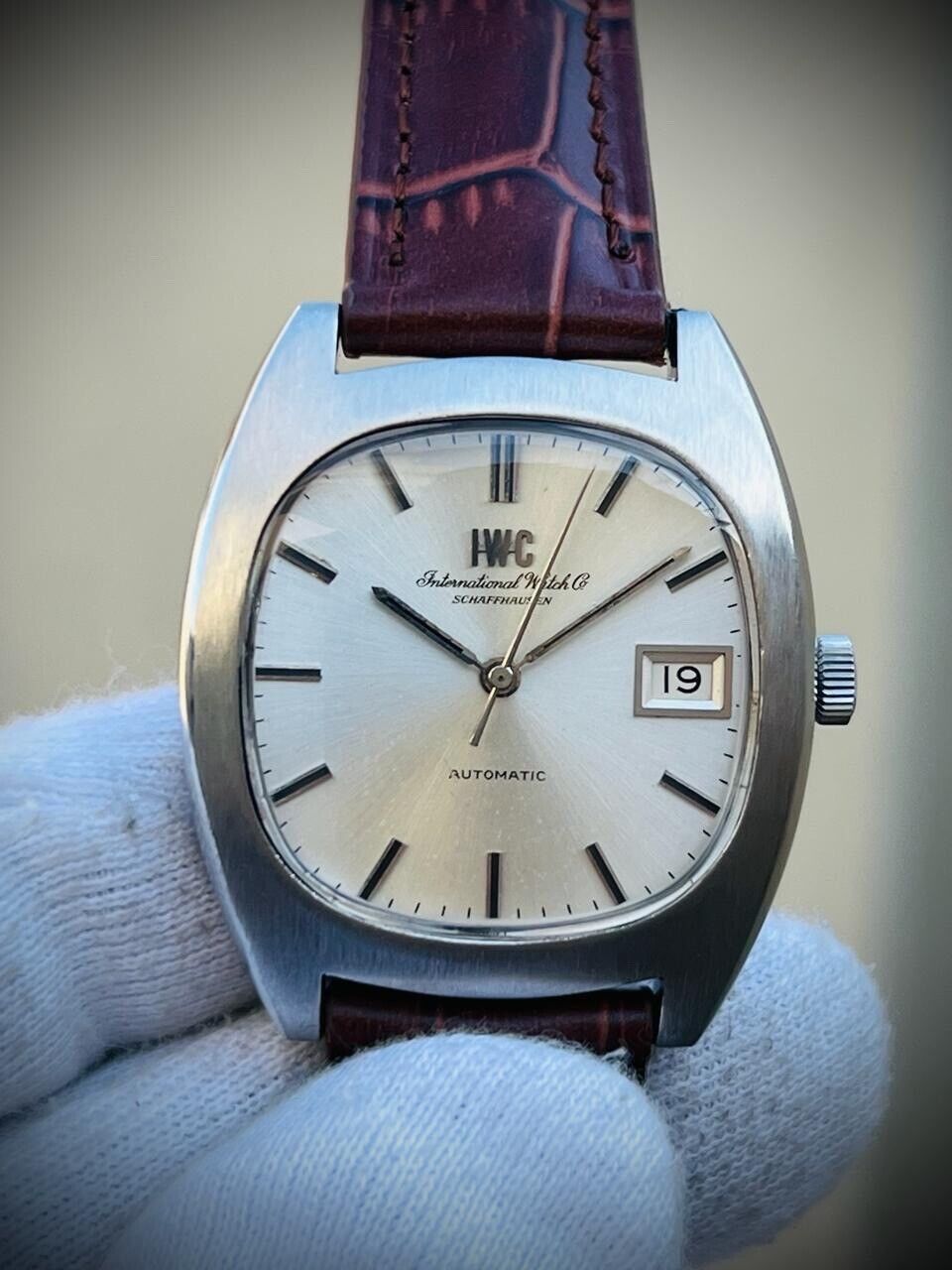 Vintage IWC Stainless Steel Automatic Mens Watch Case Ref. 2006203 Cal.8541B