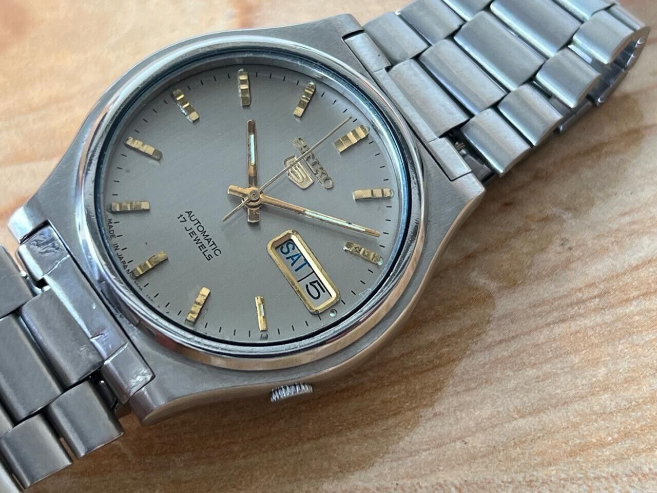 Vintage Seiko 5 Grey 7009-3171 Automatic 36mm Men’s Watch, Perfect