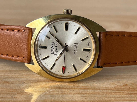 Vintage Roamer Super King Manual Wind 34mm Men’s Watch, Perfect