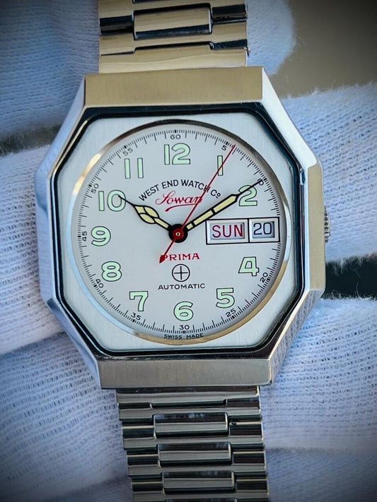 Vintage West End Rare Grey Dial 36mm Automatic Gents Watch Swiss Made, Perfect