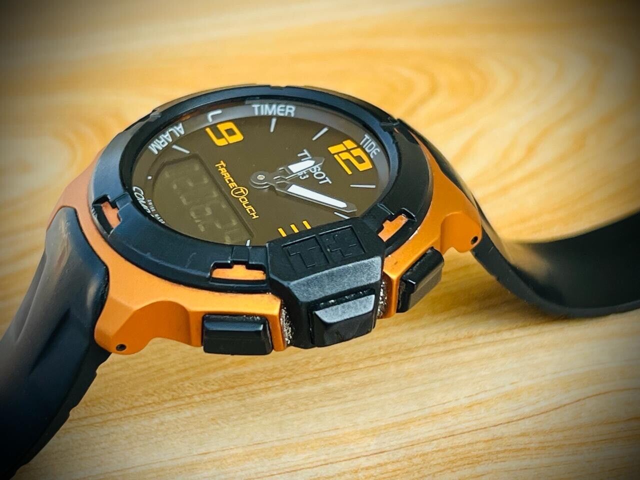 Tissot T-Race Touch Digital 46mm Mens Watch, Swiss, Aluminium Orange Mens Watch