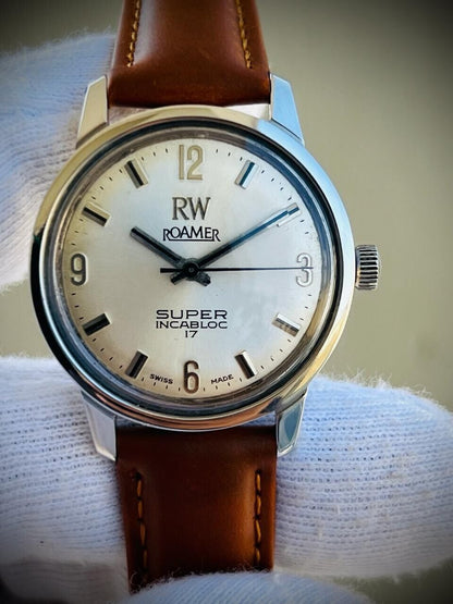 Vintage Roamer Super Incabloc Manual Wind Gents Watch 33mm, Swiss Made