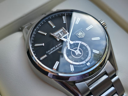 Tag Heuer Carrera Caliber 8 GMT WAR5010 Watch + Box Papers & Card 2014, Perfect