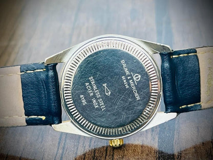 Baume & Mercier Geneve 18k Gold Bezel Quartz Mens Watch 4195 (Bahrain Gifted) - Grab A Watch Co