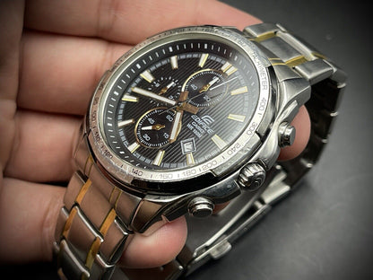 Beautiful Casio Edifice WR 100m Chronograph Gents Watch, Quartz, Beautiful Gift - Grab A Watch Co