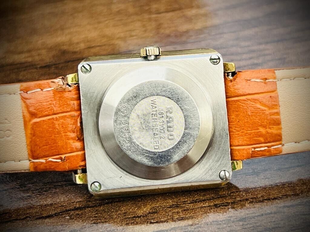 Beautiful Rado 35mm Black Diamond Dial Slim Quartz Mens Watch Swiss - Grab A Watch Co