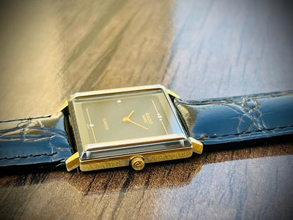 Beautiful Rado Florence 30mm Black Diamond Dial Slim Quartz Unisex Watch Swiss - Grab A Watch Co