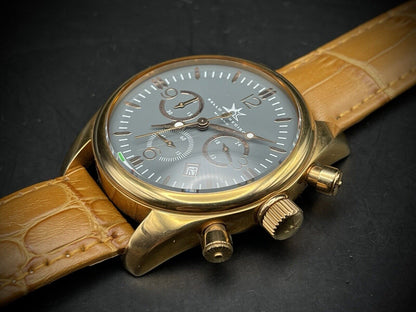 Bello & Preciso Milano Italain Mens Watch Chronograph Grey Dial NOS Quartz 40mm - Grab A Watch Co