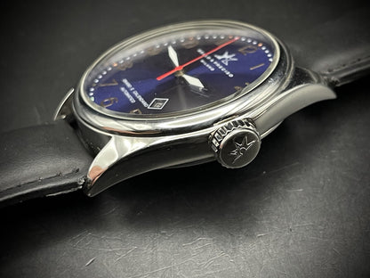 Bello & Preciso Milano Italain Mens Watch NOS Blue Dial Automatic 43mm - Grab A Watch Co