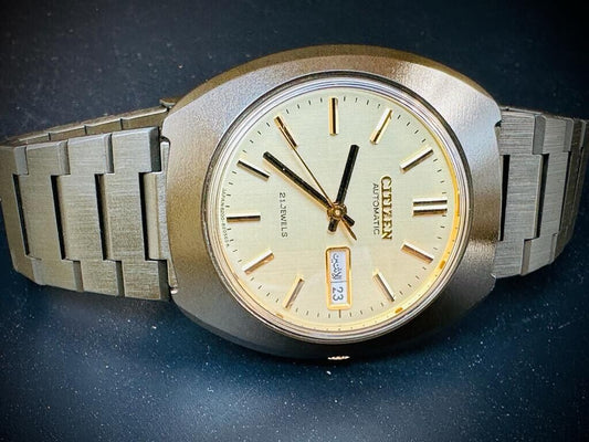 Citizen NOS 21 Jewels Rare Automatic Ref:510751 Titanium Case 36mm, Japan Made - Grab A Watch Co