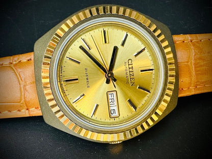 Citizen NOS Automatic Gold Dial 21 Jewels 36mm Made in Japan Ref: 51-1307 - Grab A Watch Co