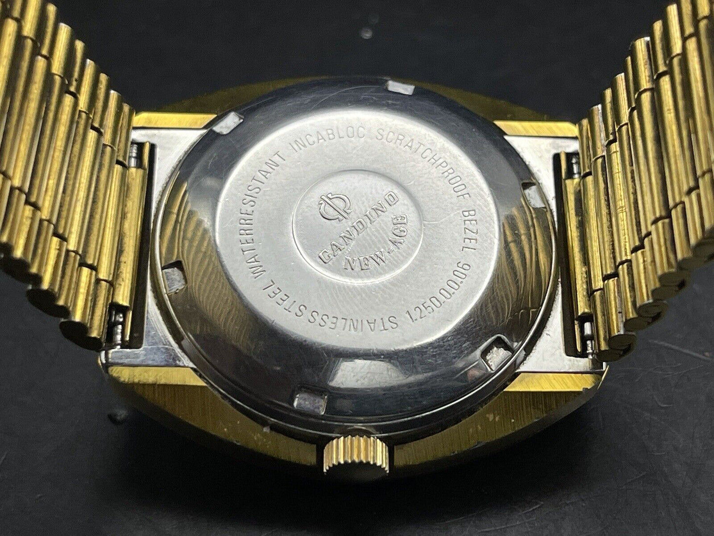Genuine NOS Vintage Candino New Age Diastar 36mm Sapphire Automatic Mens Watch - Grab A Watch Co
