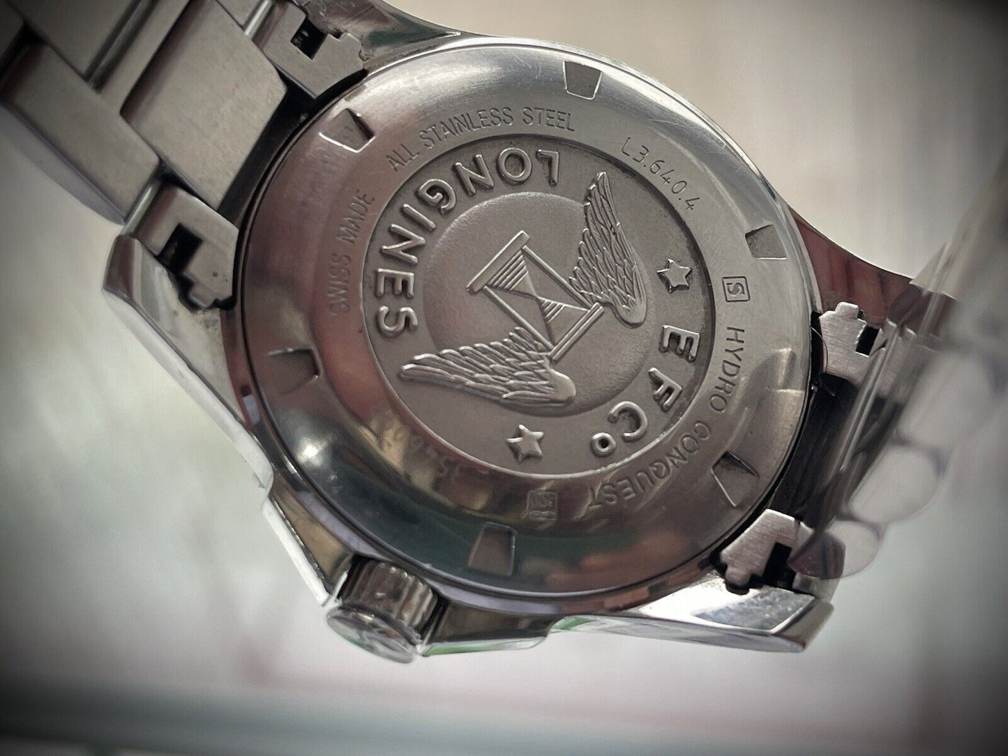 Longines Hydro Conquest Rare Purple Dial 39mm 1000ft Quartz Watch, L3.640.4 - Grab A Watch Co