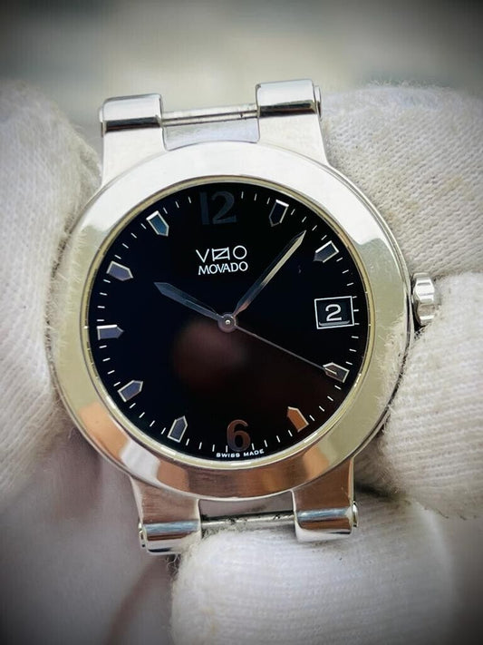 Movado Black VZO Quartz Watch 35mm Swiss made Perfect - Grab A Watch Co