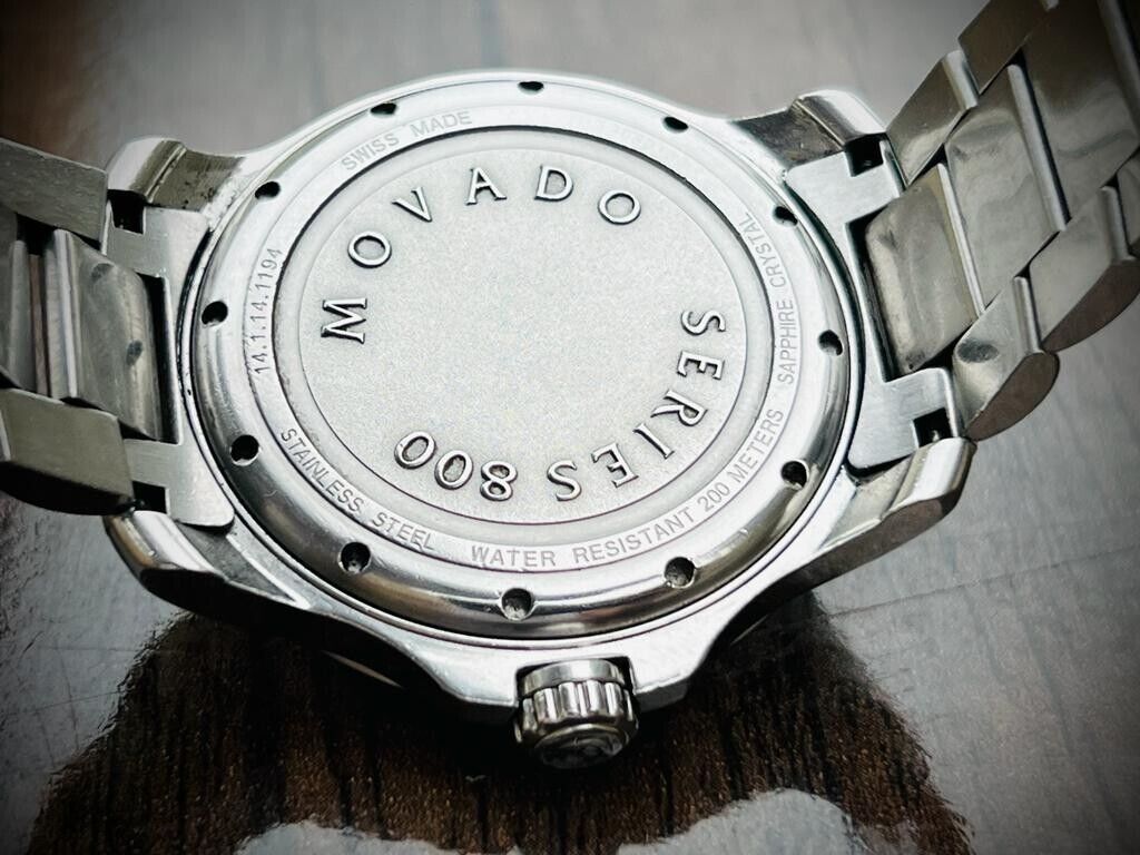 Movado Series 800 Quartz Mens Watch 44mm Swiss made , Perfect - Grab A Watch Co