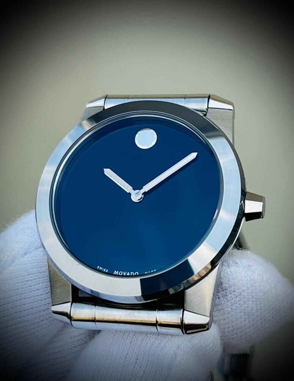 Movado VIZIO Luxury Ceramic Bezel Mens Watch Swiss made, Perfect 38mm - Grab A Watch Co