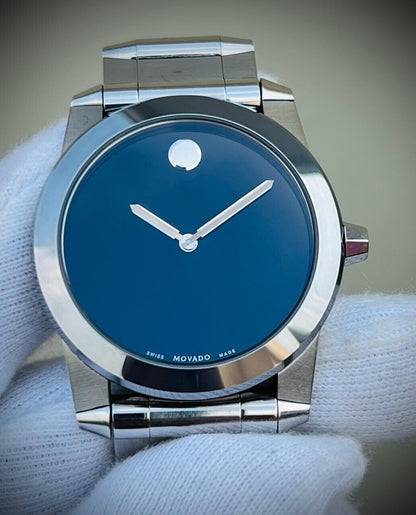 Movado VIZIO Luxury Ceramic Bezel Mens Watch Swiss made, Perfect 38mm - Grab A Watch Co
