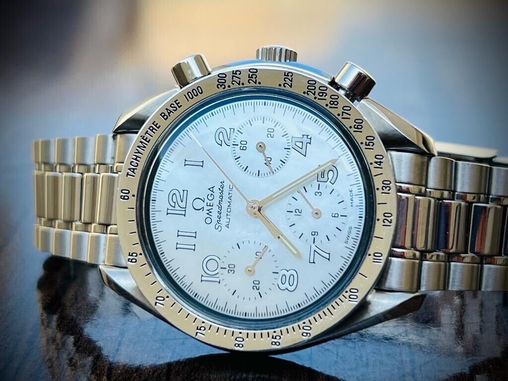 OMEGA Speedmaster Reduced Mother Of Pearl Dial Watch 175.0041 Limited & RARE - Grab A Watch Co