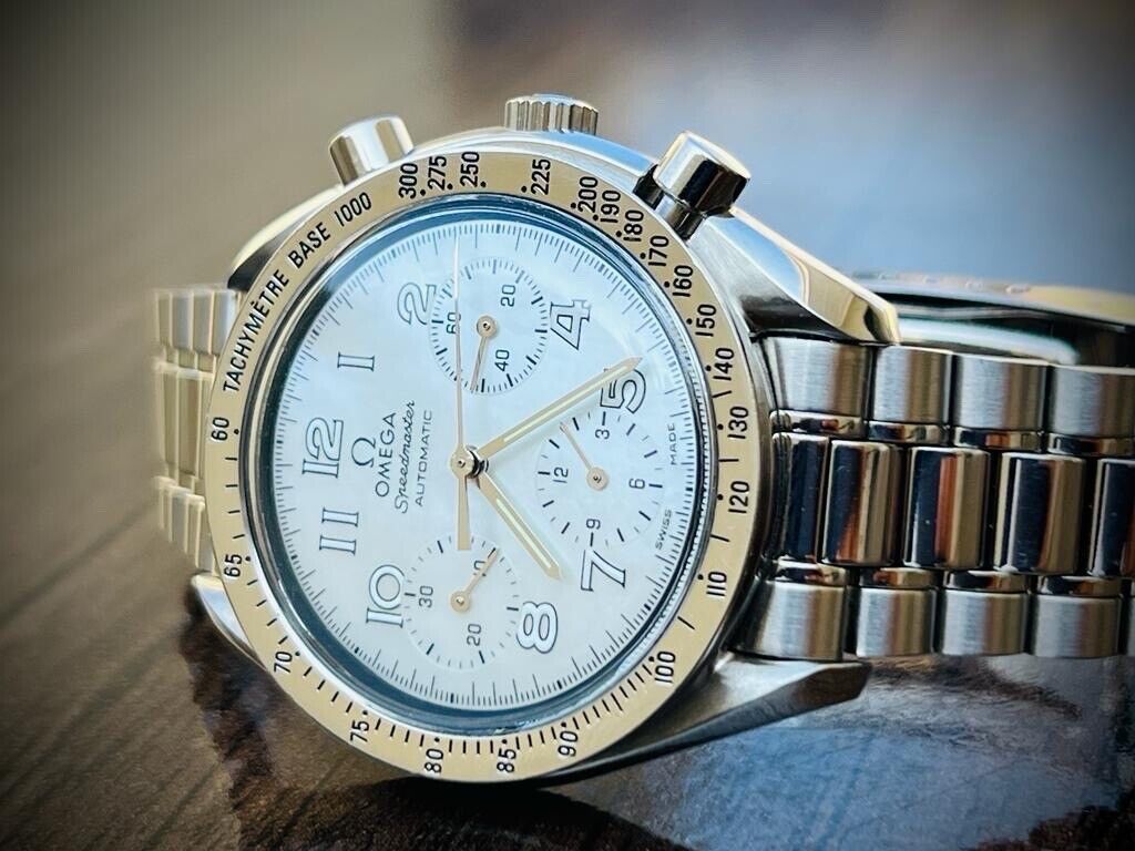 OMEGA Speedmaster Reduced Mother Of Pearl Dial Watch 175.0041 Limited & RARE - Grab A Watch Co