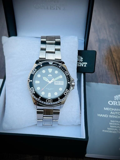 Orient Ray II 2 Black Automatic 200M Mens Watch, Box And Papers, Japan Made 42mm - Grab A Watch Co