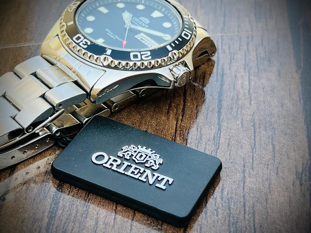 Orient Ray II 2 Black Automatic 200M Mens Watch, Box And Papers, Japan Made 42mm - Grab A Watch Co