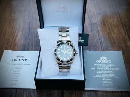 Orient Ray II 2 Black Automatic 200M Mens Watch, Box And Papers, Japan Made 42mm - Grab A Watch Co