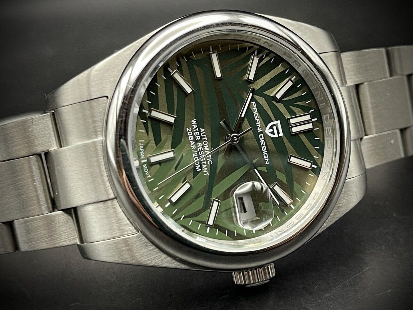 Pagani Design Palm Green Oyster Automatic Nh35a Seiko Movement Gents Watch - Grab A Watch Co