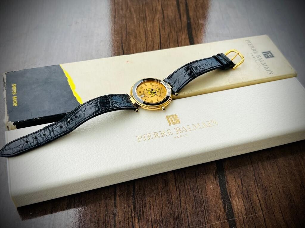 Rare Pierre Balmain Paris Jebal Ali Course Gifted Watch Quartz 35mm With Box - Grab A Watch Co