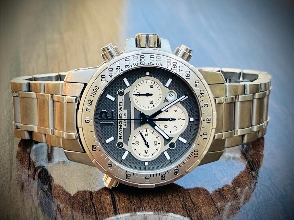 Raymond Weil Nabucco Titanium 7800 Automatic Chronograph Mens Watch 48mm,RRP£3K+ - Grab A Watch Co