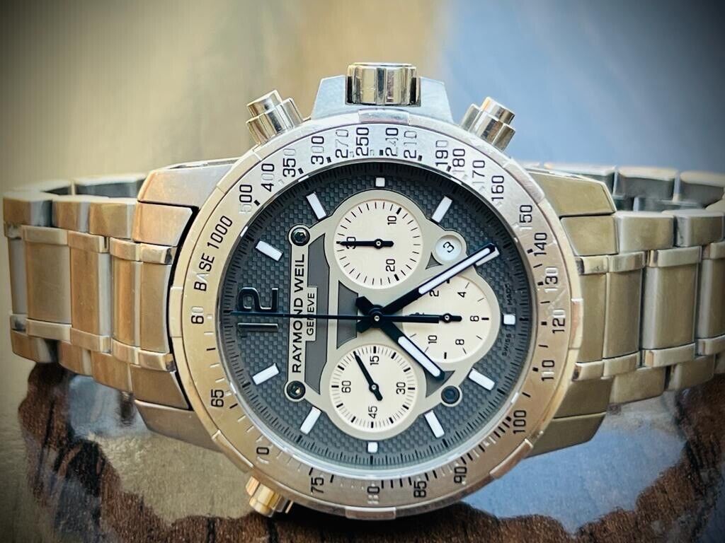 Raymond Weil Nabucco Titanium 7800 Automatic Chronograph Mens Watch 48mm,RRP£3K+ - Grab A Watch Co