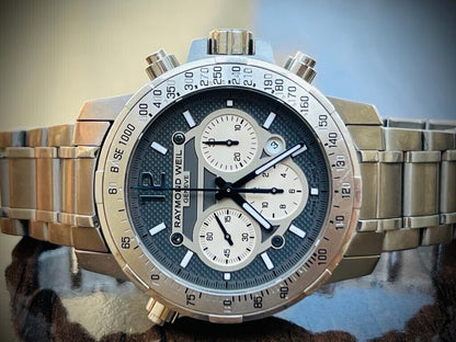 Raymond Weil Nabucco Titanium 7800 Automatic Chronograph Mens Watch 48mm,RRP£3K+ - Grab A Watch Co