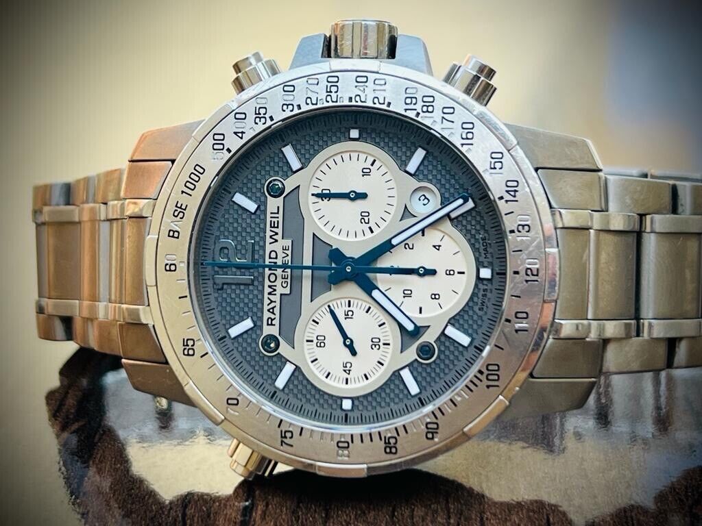 Raymond Weil Nabucco Titanium 7800 Automatic Chronograph Mens Watch 48mm,RRP£3K+ - Grab A Watch Co