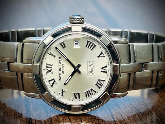 Raymond Weil Parsifal 38mm Stainless Steel Watch 9541 Swiss Made, Perfect - Grab A Watch Co
