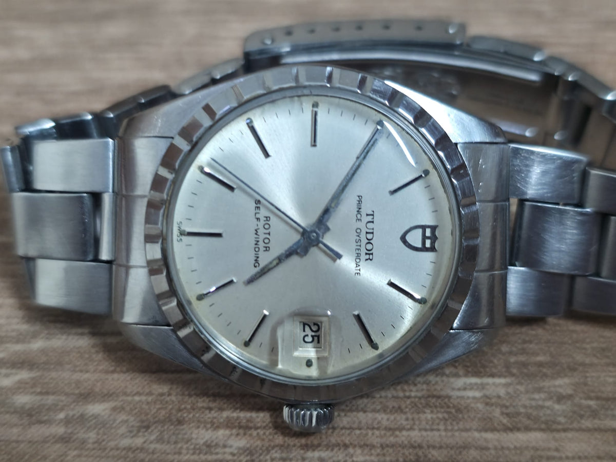 Vintage Tudor Prince Oyster Date Fluted Bezel Automatic Mens Swiss Watch