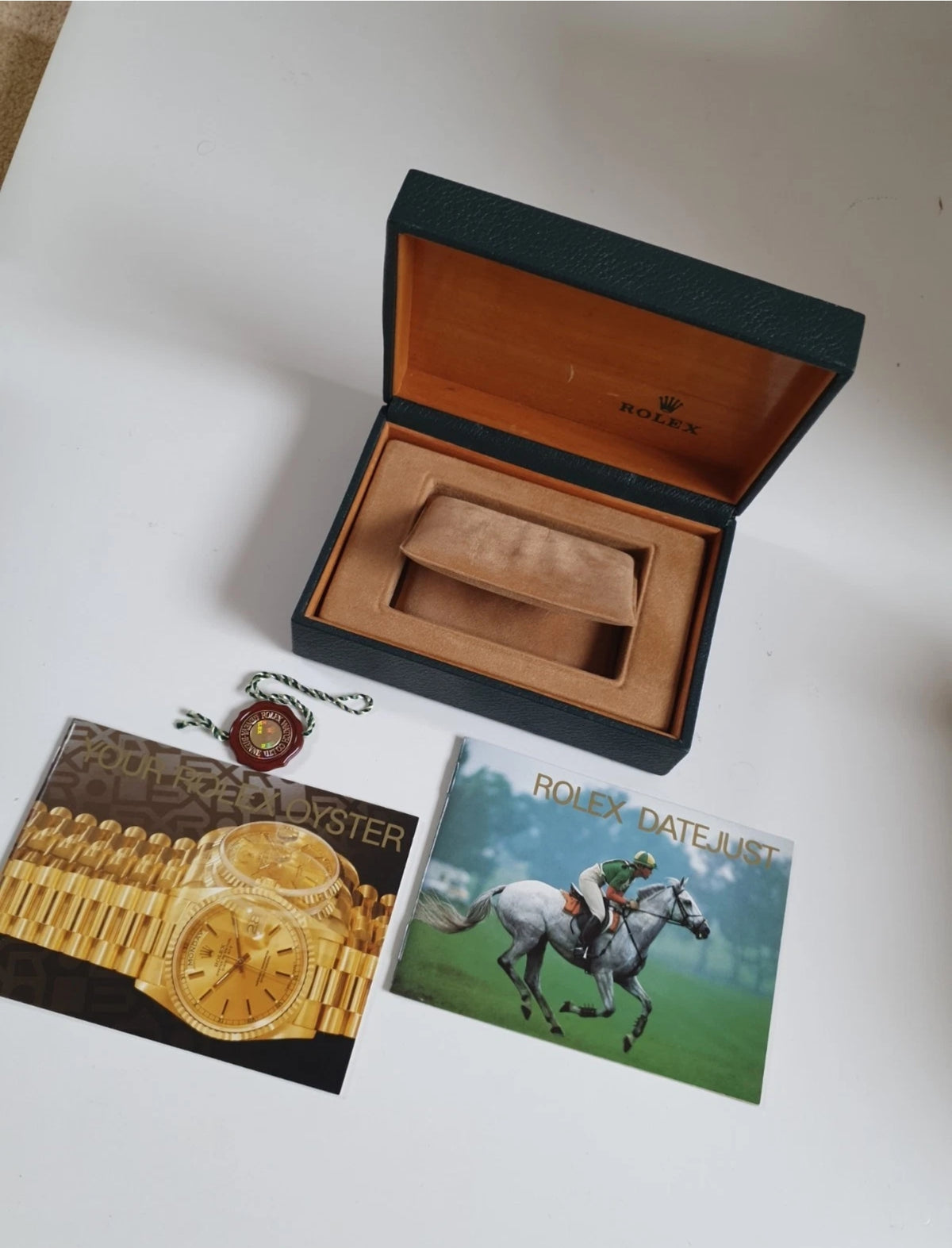 Vintage Rolex 15010 Automatic 34mm Champagne Dial Mens Watch + Box
