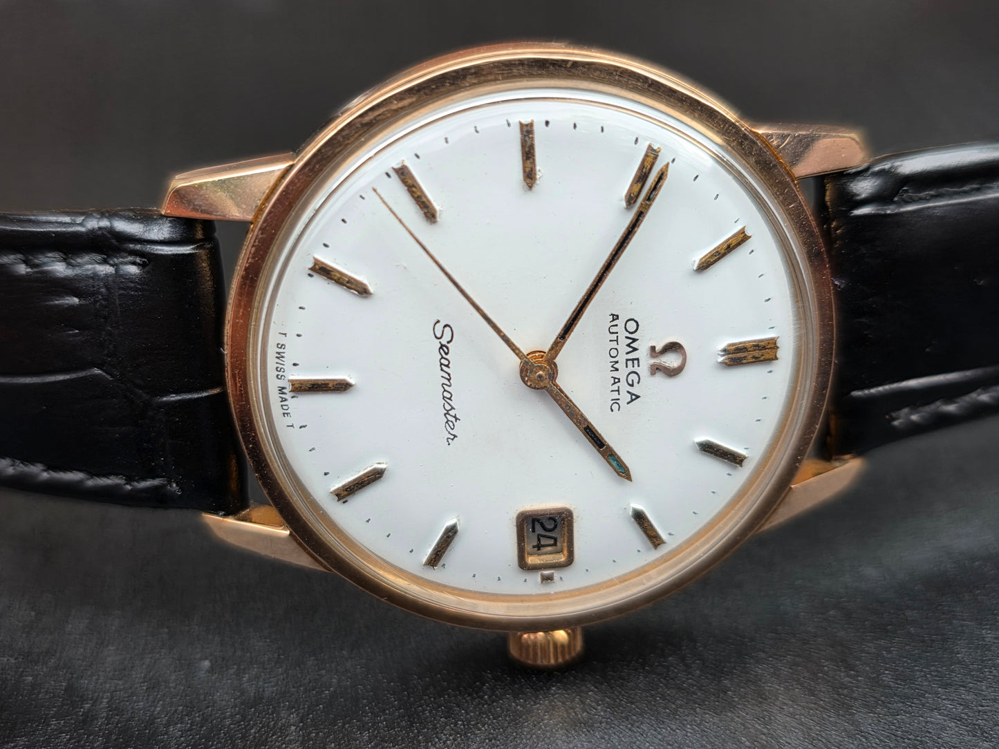 Vintage Omega Seamaster 166.002 Rose Gold Automatic Men's Watch, Cal.565