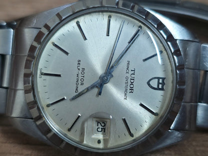 Vintage Tudor Prince Oyster Date Fluted Bezel Automatic Mens Swiss Watch