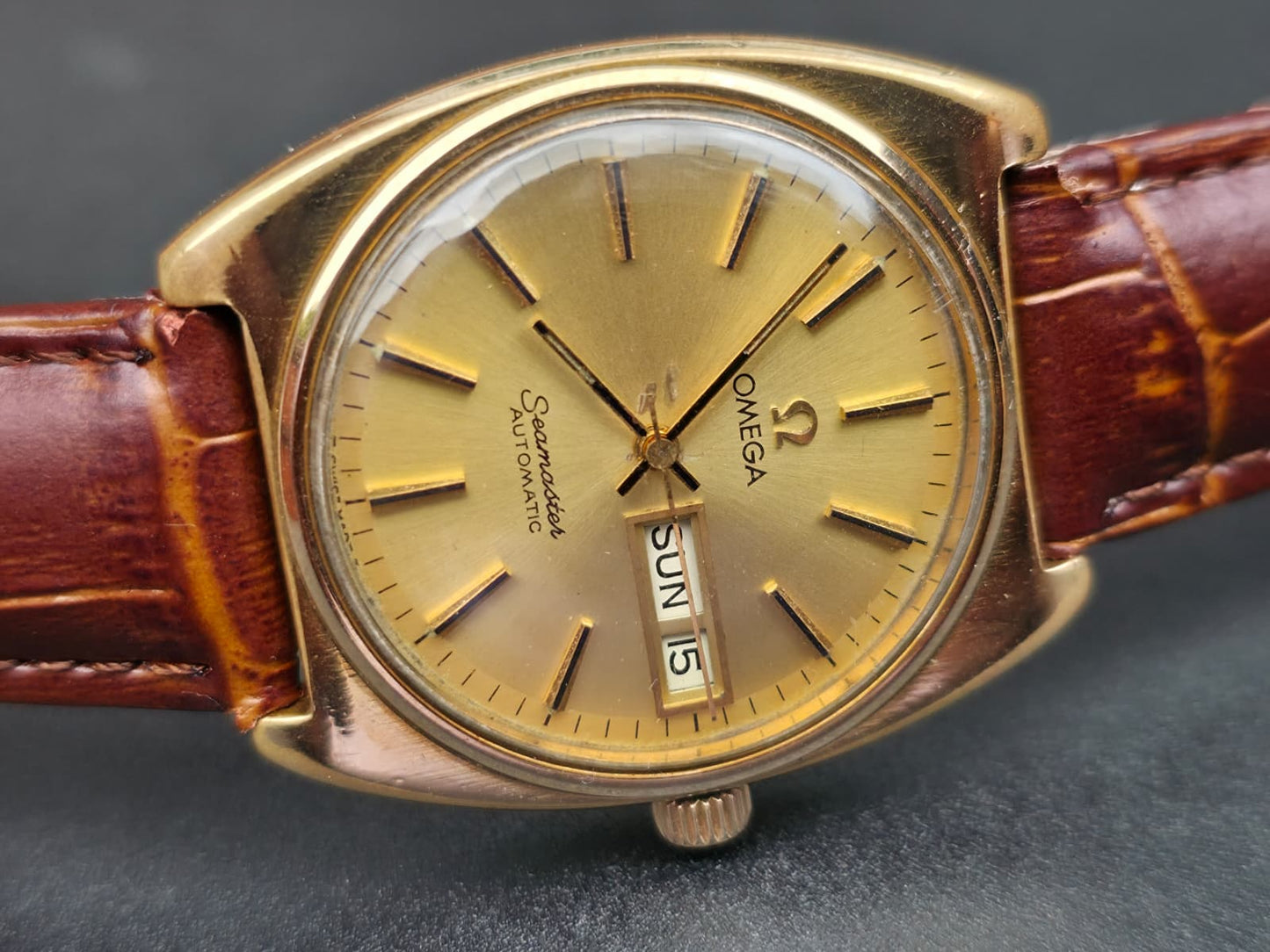 Vintage Omega Seamaster Day/Date Automatic Men's Watch, Cal.1012, Clean