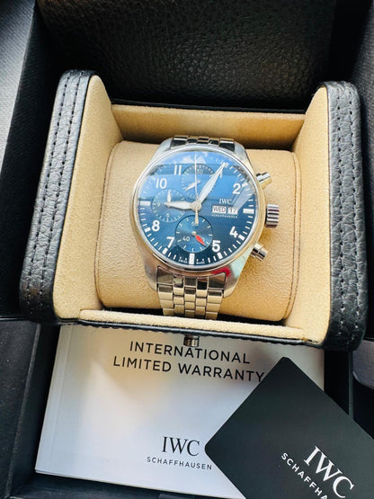 IWC Pilots Watch Chronograph 41 Blue Dial Watch Ref IW388102 - Full Set - 2022