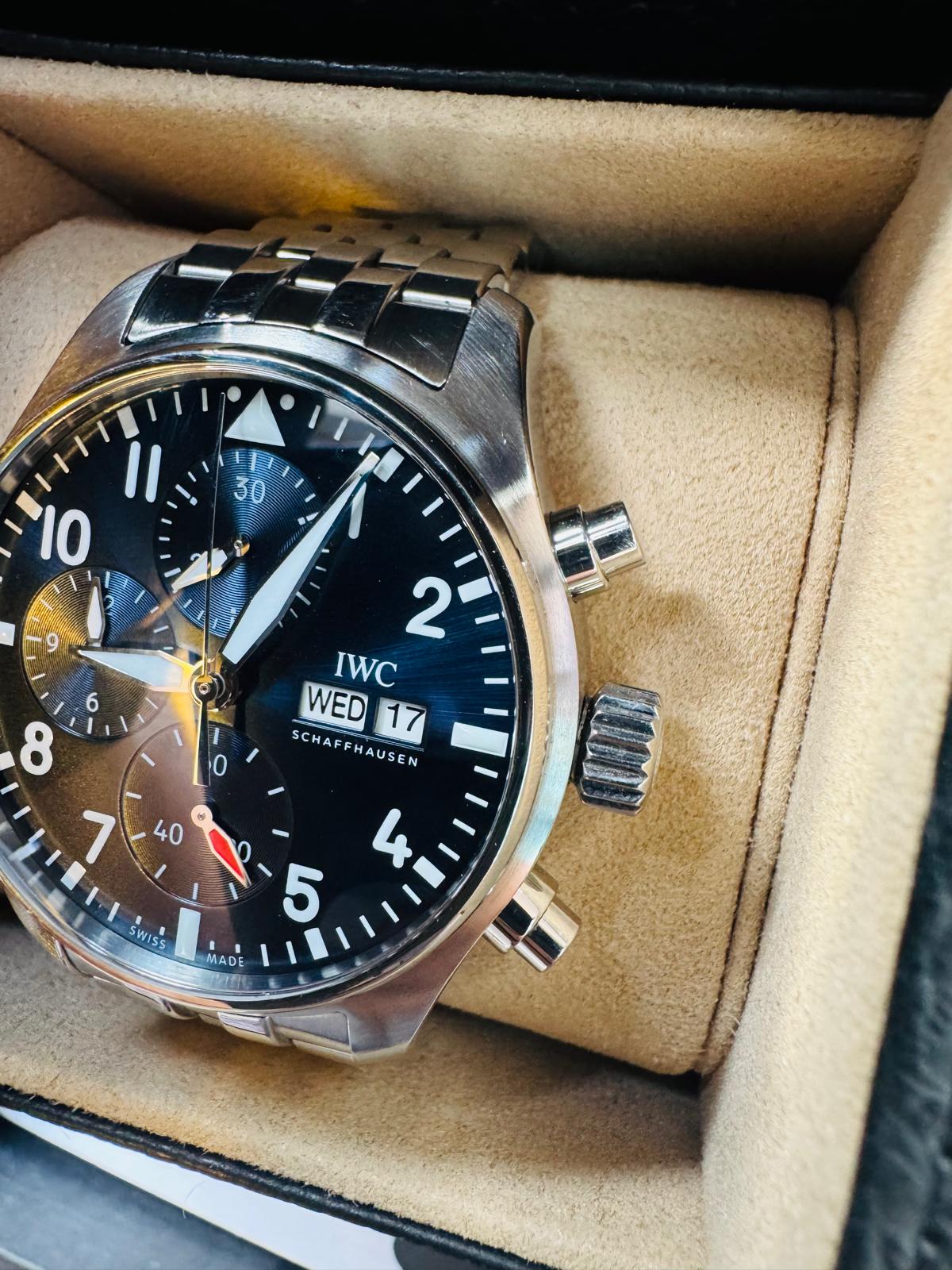 IWC Pilots Watch Chronograph 41 Blue Dial Watch Ref IW388102 - Full Set - 2022