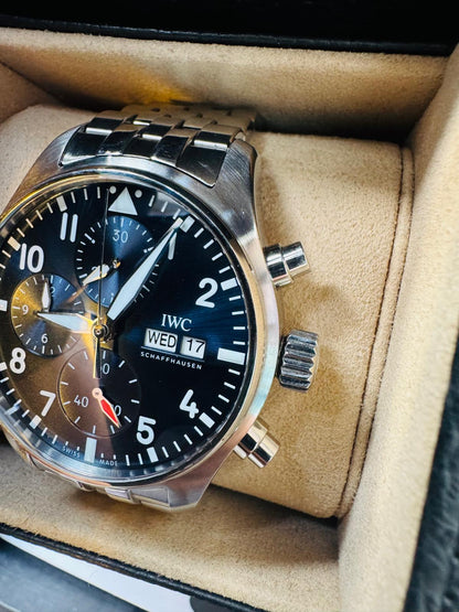 IWC Pilots Watch Chronograph 41 Blue Dial Watch Ref IW388102 - Full Set - 2022