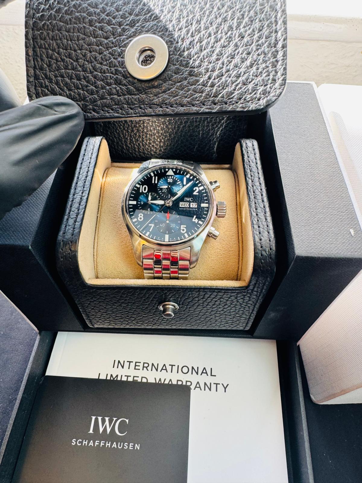 IWC Pilots Watch Chronograph 41 Blue Dial Watch Ref IW388102 - Full Set - 2022