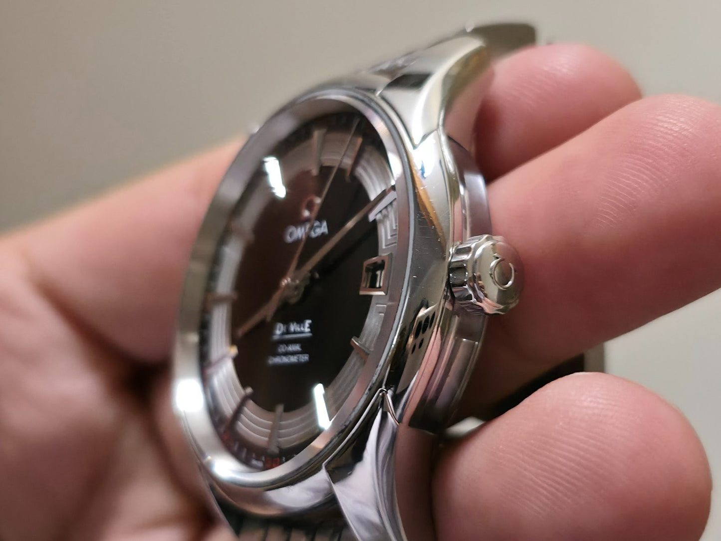 Omega De Ville Hour Vision Men's Watch Black Dial + Box - Excellent Condition