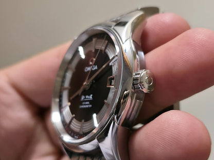 Omega De Ville Hour Vision Men's Watch Black Dial + Box - Excellent Condition