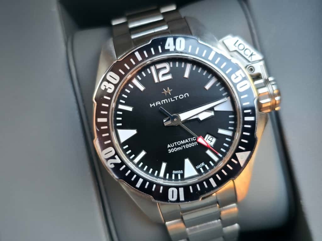 Hamilton Khaki Navy Frogman 300m Diver Sports 42mm Men's Watch - Perfect