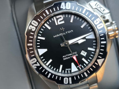 Hamilton Khaki Navy Frogman 300m Diver Sports 42mm Men's Watch - Perfect