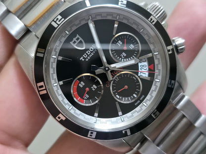 Tudor Grantour Chronograph Flyback 20530N Watch + Box - Excellent Condition