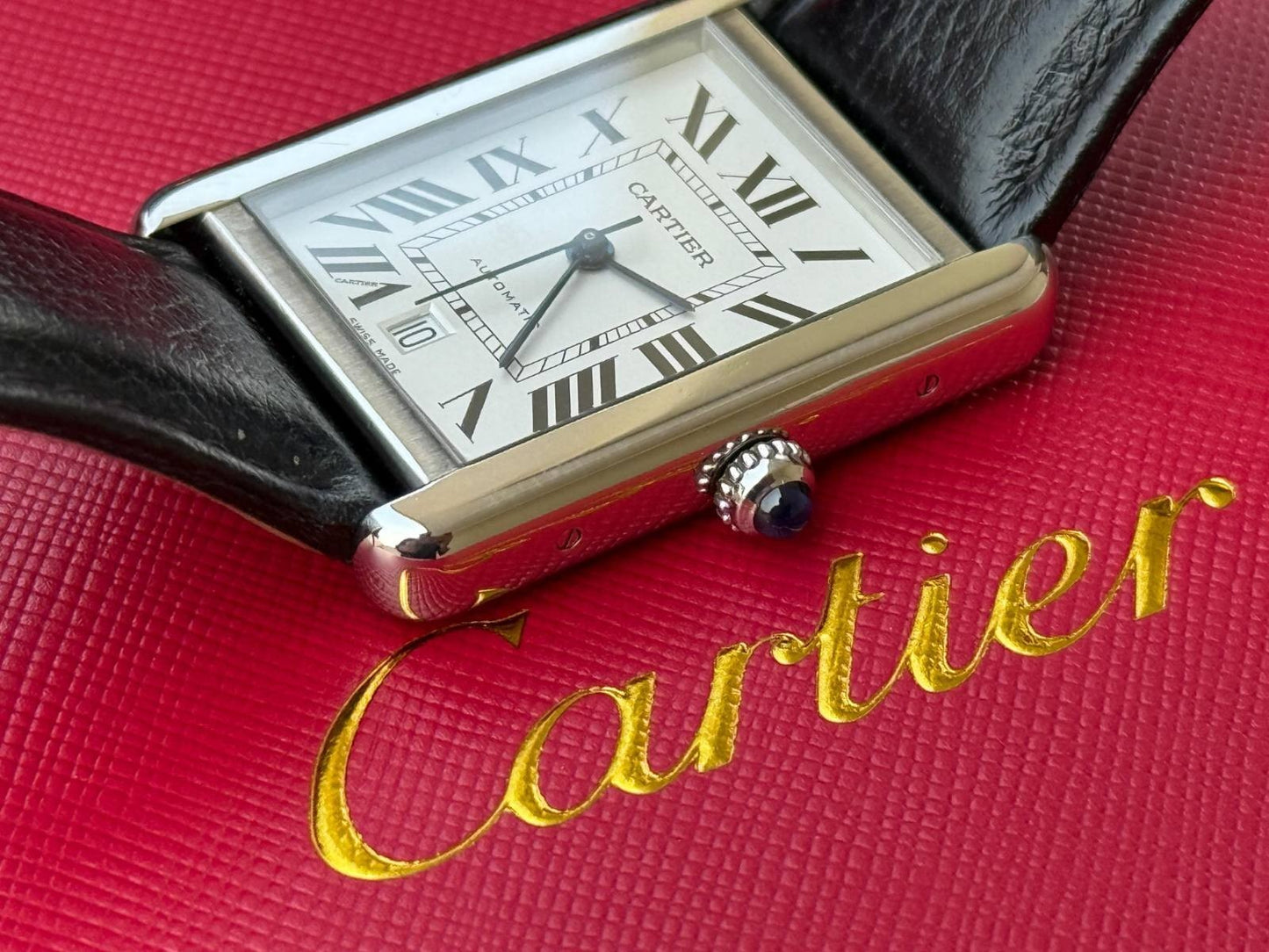 Cartier Tank Solo XL Men's Watch Full Set W5200027 - Excellent Condition