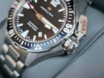 Hamilton Khaki Navy Frogman 300m Diver Sports 42mm Men's Watch - Perfect